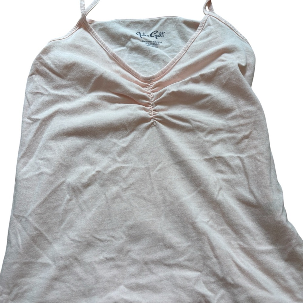 Brandy Melville Tan Ruched Camisole Tank Top